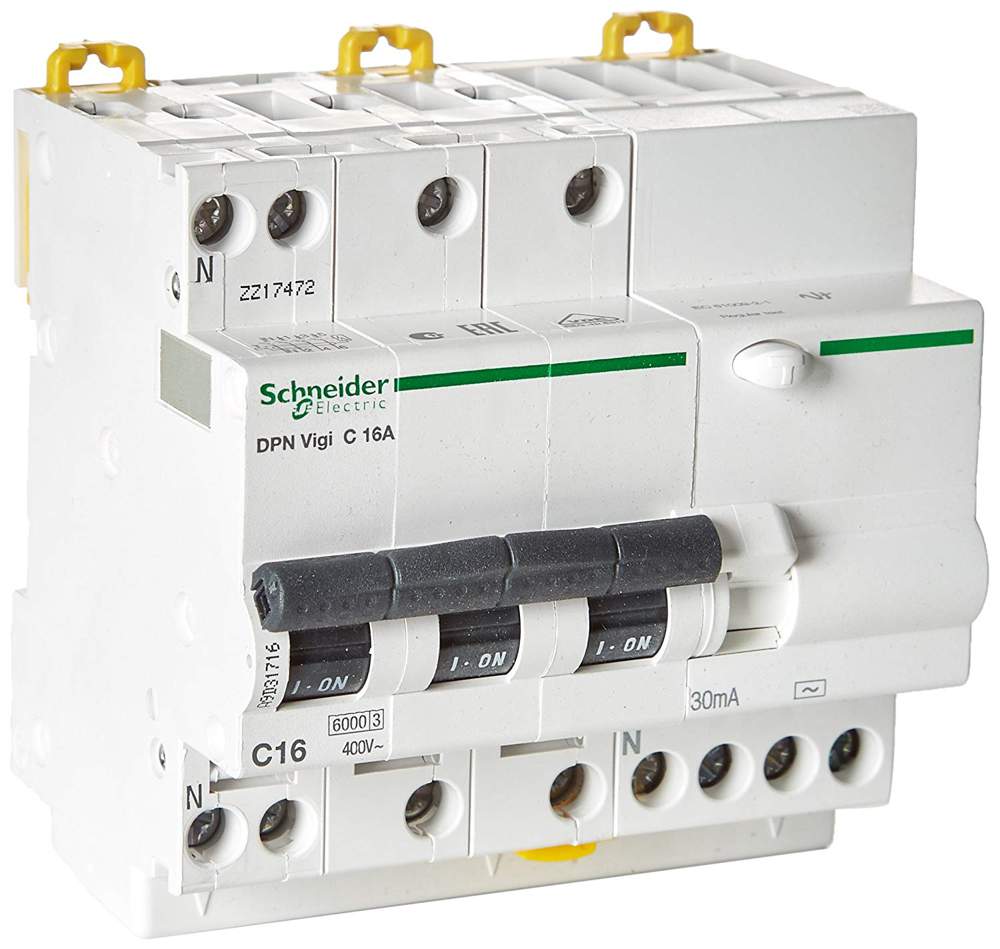 Диф.авт.выкл. SchE  4п C 16A 30мА  AC 6kA  DPN N Vigi Acti9  A9D31716  1056457