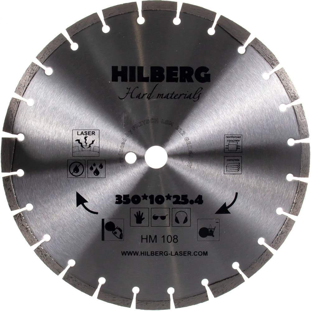 Диск алм. Лазер 350х10*25.4мм  отрезной Hard Materials Лазер  HM108
