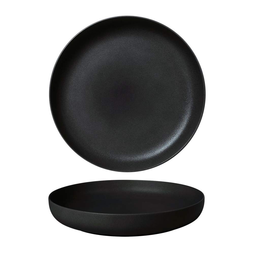P.L. Noble Fine Plus-Black Sand Тарелка с высоким бортом 81222208 d-21.5см фарфор (1/24)
