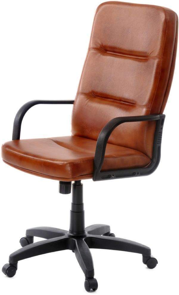 Кресло Пилот(Кожа иск.ECO №07Н(коричн.) ТГ, PL680 , PL ролик ст (Мах 120 кг)