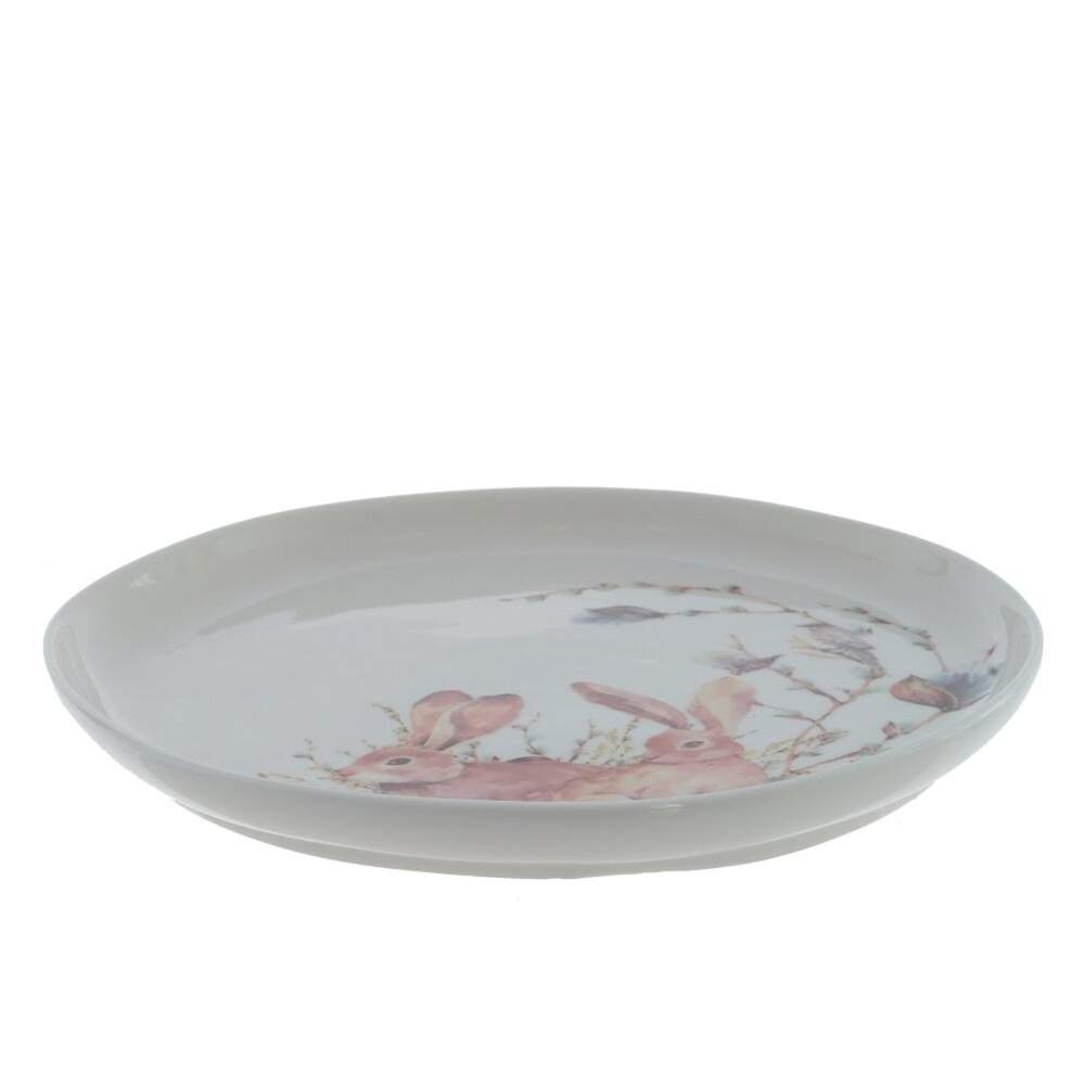 REMECO COLLECTION Пасхальные кролики Тарелка 816403 десертная 20,5х20,5х2см фарфор