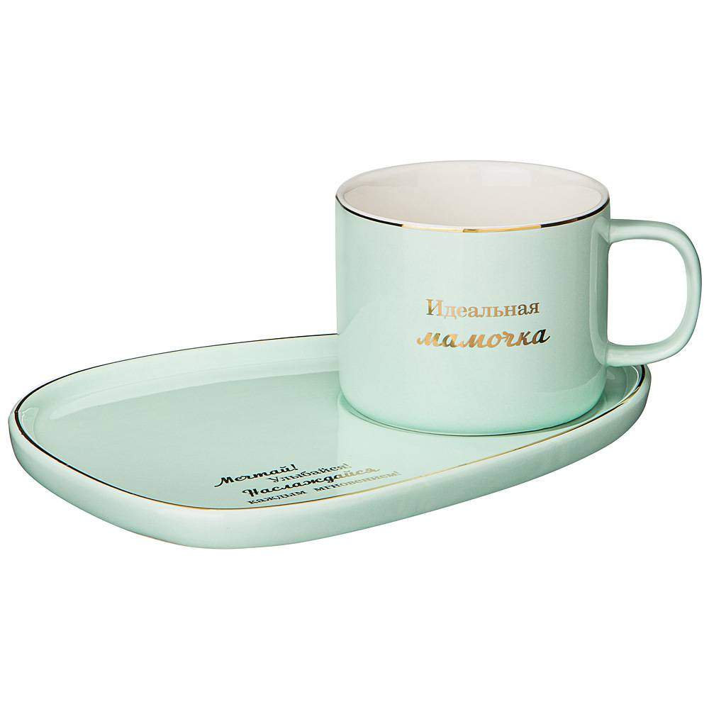 LEFARD Набор чайный 90-1074 3пр/1перс 200мл Мамочке мятный