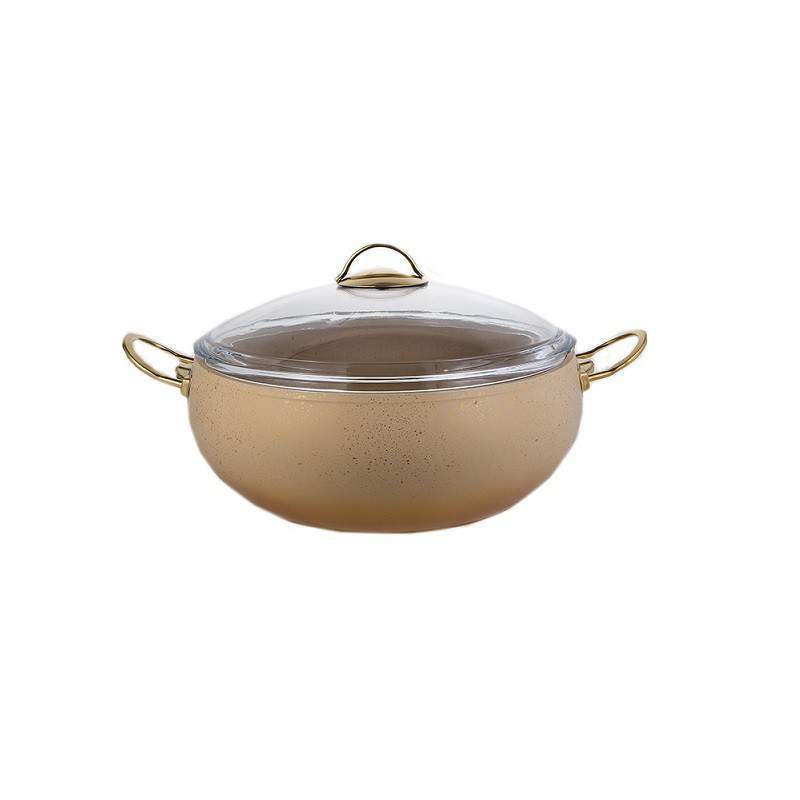 O.M.S. Cream Кастрюля 3141-IND-22 CRM 3,5л 22х10см индукция АП покрытие