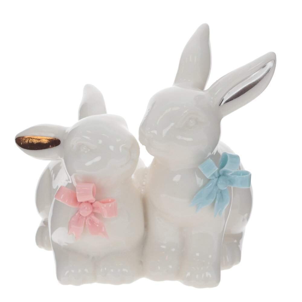 REMECO COLLECTION Фигурка декоративная 795666 Зайцы L11 W8 H10см фарфор