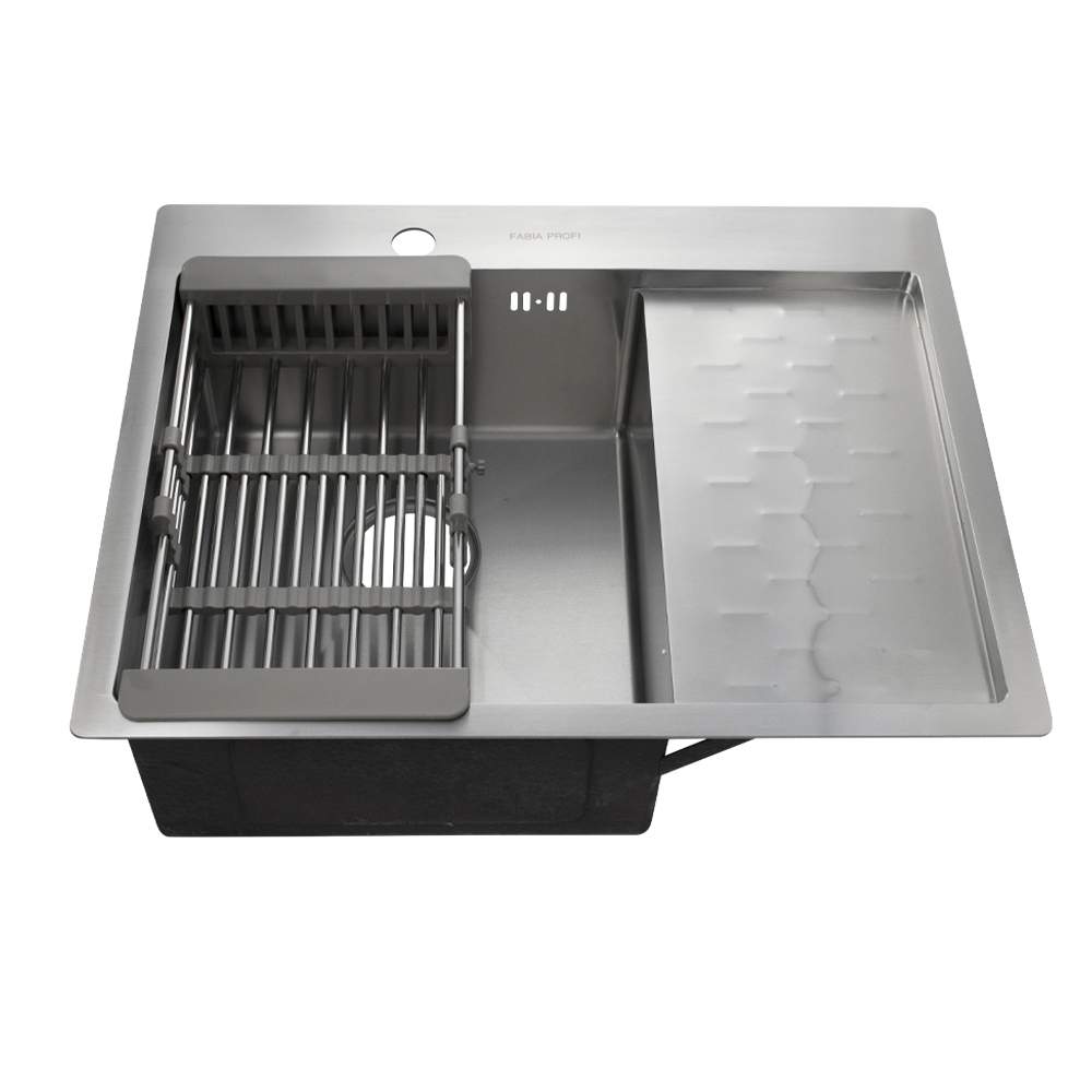 Мойка FABIA  PROFI врезная 63х50cм  3,0х0,8мм  63503L Левая
