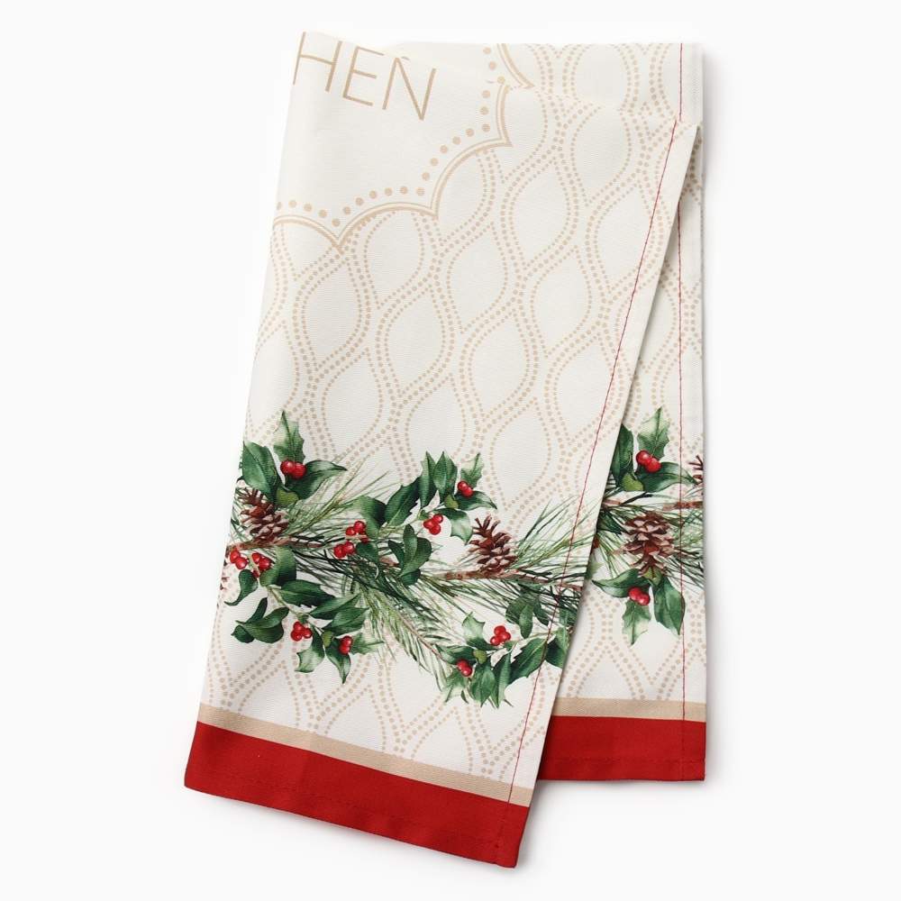 ЭТЕЛЬ Christmas wreath Полотенце 40х73см кухонное 100% хлопок 10658943