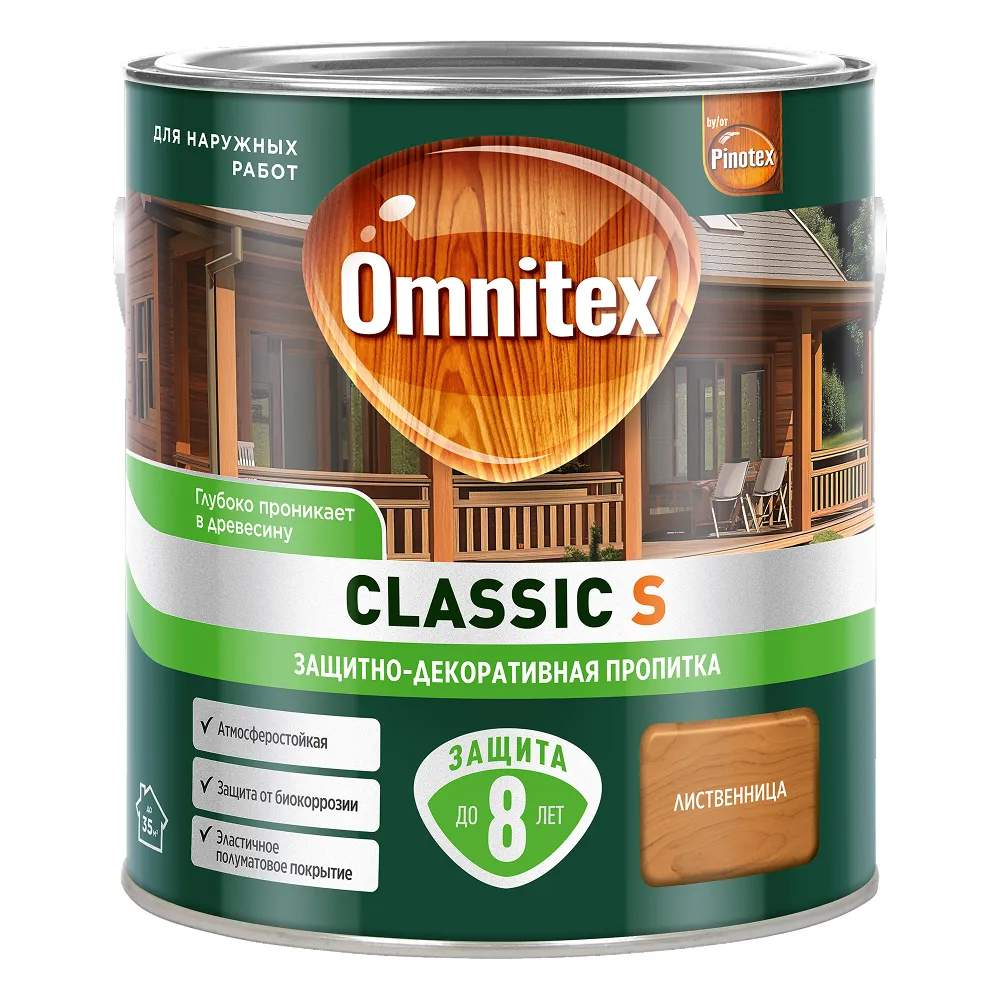 Пропитка Omnitex Classic S Лиственница 2,5л