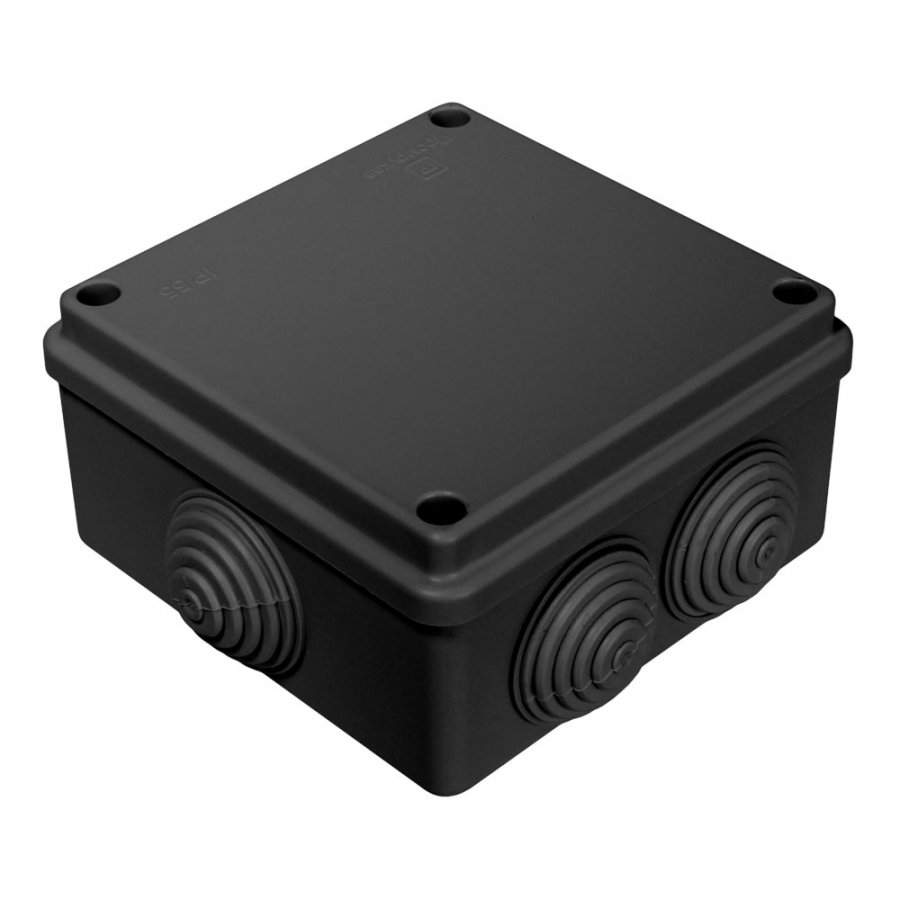 Коробка 100х100х50 о/у черная IP55 40-0302-9005