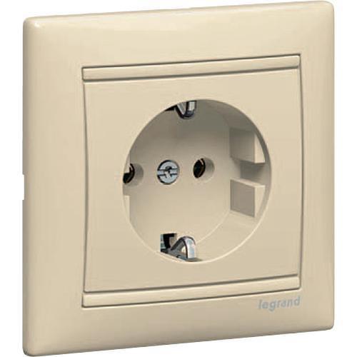 Розетка  VALENA  2Р+Е стд. в сборе сл.кость 774323/ 73252