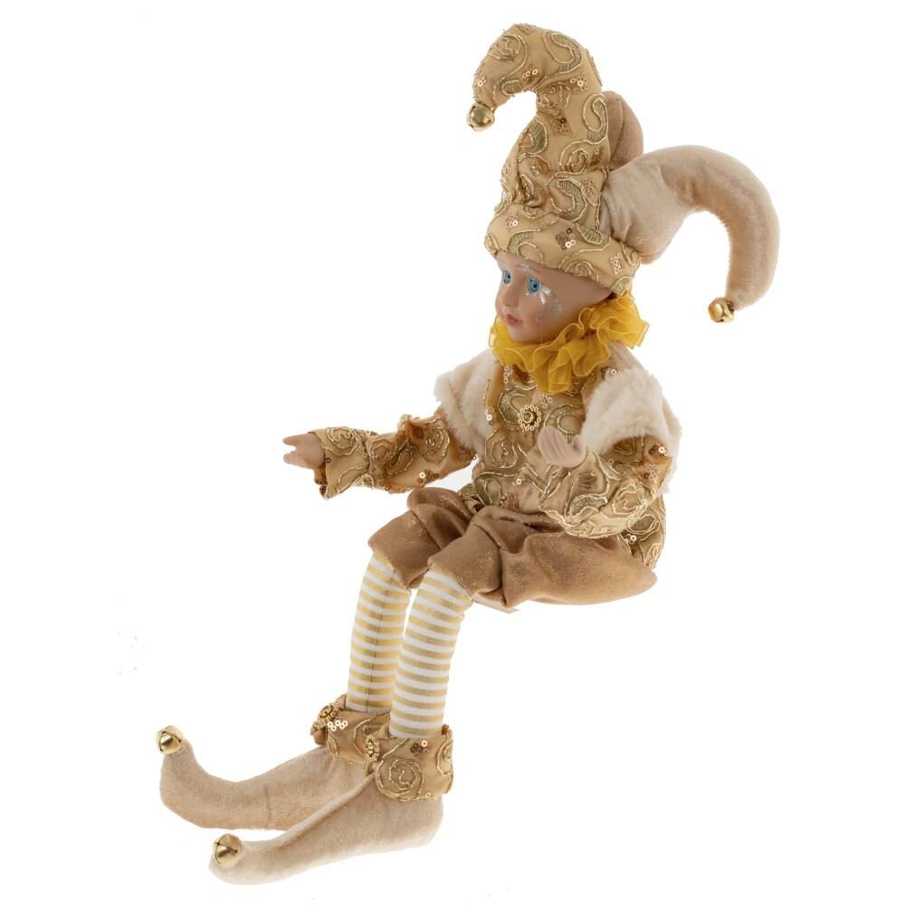 REMECO COLLECTION Игрушка набивная 776010 Клоун (музыка,движение) беж/золото 16х11х24/50см