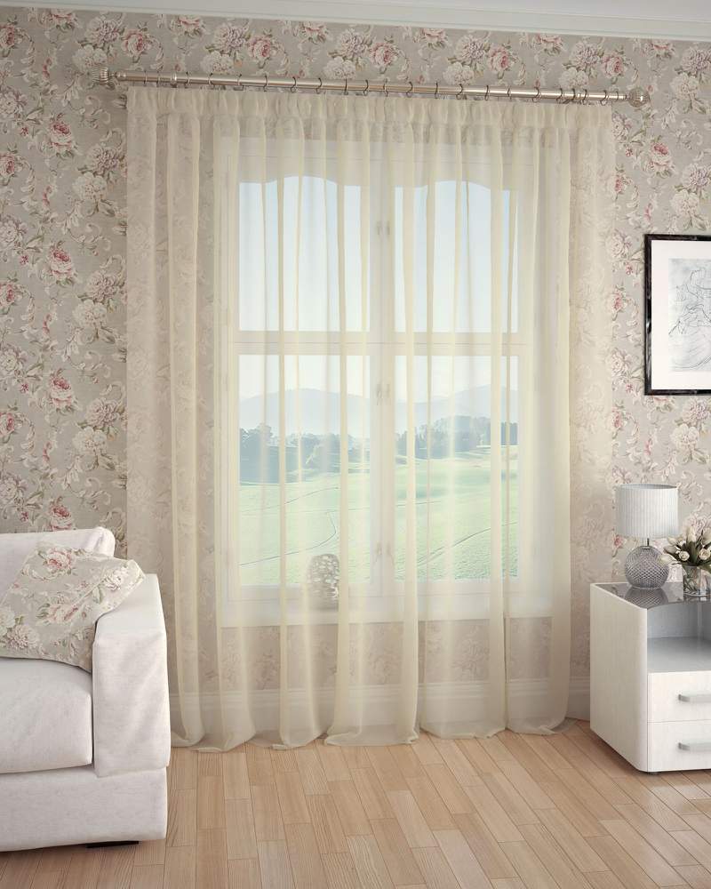 Штора  Вуаль T101-02  300х260  Бежевая (полиэстер)  