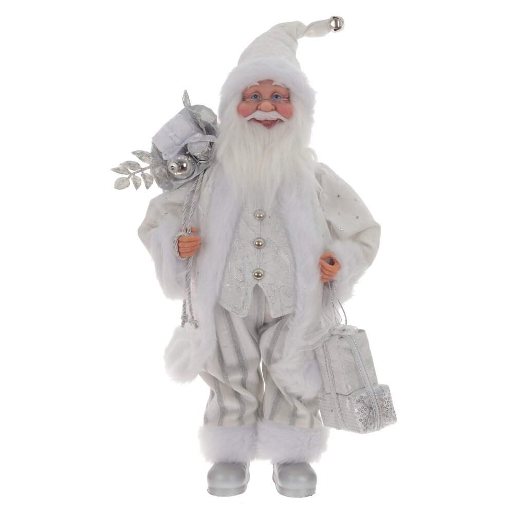 REMECO COLLECTION Дед Мороз 807196 белый/серебро 22х13х45/57см