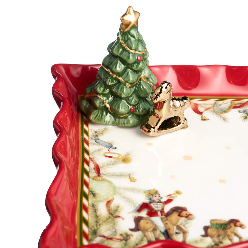 LEFARD Щелкунчик Блюдо 406-782 сервировочное керамика 19,4х19,4х8см