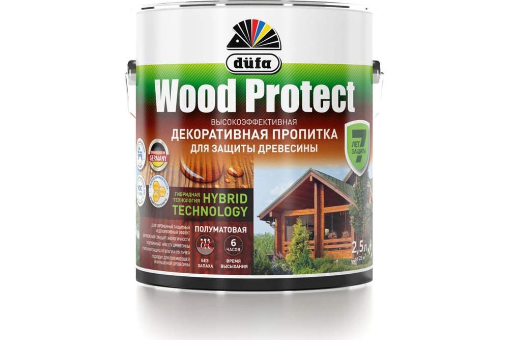 Пропитка <b>DUFA</b> Wood Protect д/защ. древ. махагон  2,5л