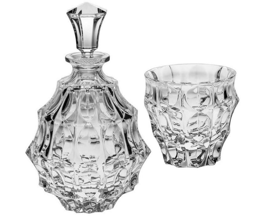 CRYSTAL BOHEMIA Набор Fortune д/виски (штоф 700мл+2 стакана 290мл) 99999/9/61024/947 БПХ911