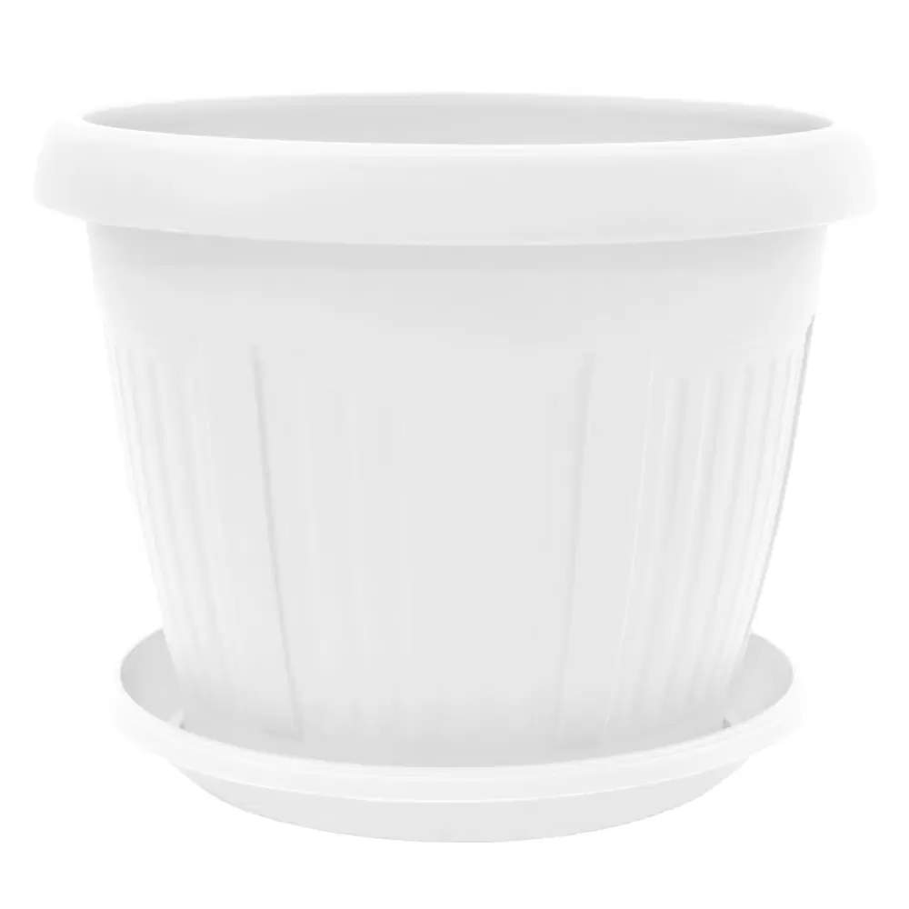 Кашпо  Николь  50х38 45л с подставкой  бел.   У0423