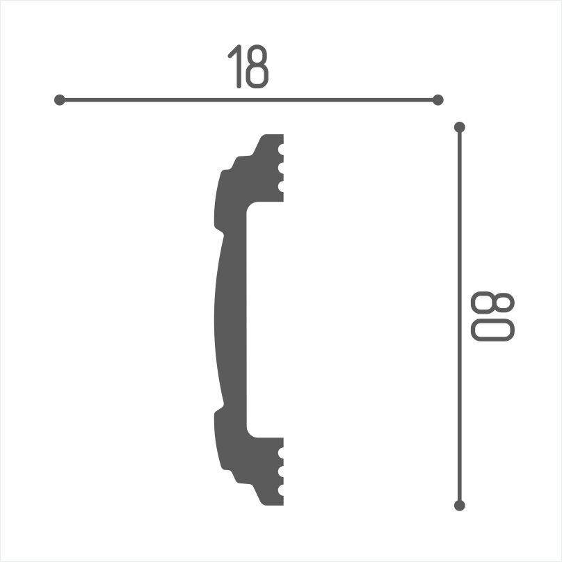 Молдинг XPS POLYMER М 80 80*18/19