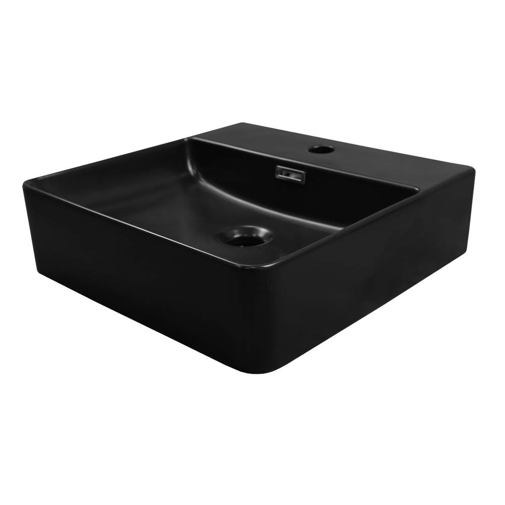 Раковина накладная AZ-2177-MB 420*420*120мм черный матовый