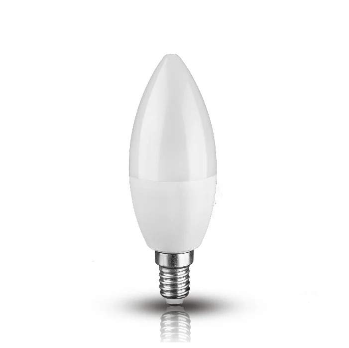 Лампа свтодиод.  С37-101 8W 4000K E27 свеча тм iSvet  С37-101-1-4-2