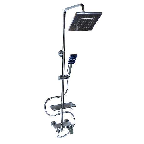 Смеситель+стойка душ.Тропический душ с 2 лейками 3081