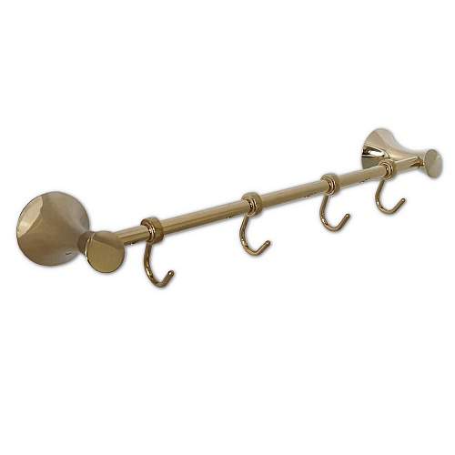 Вешалка  4 крючка прямая MAGNUS под Светлое Золото  97205  