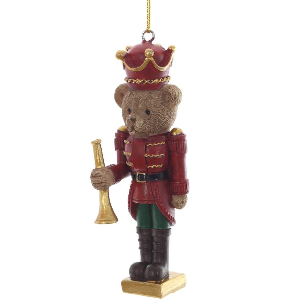 REMECO COLLECTION Украшение 823011 подвесное Медвежонок красный 3х3х10,5см (полимер) 