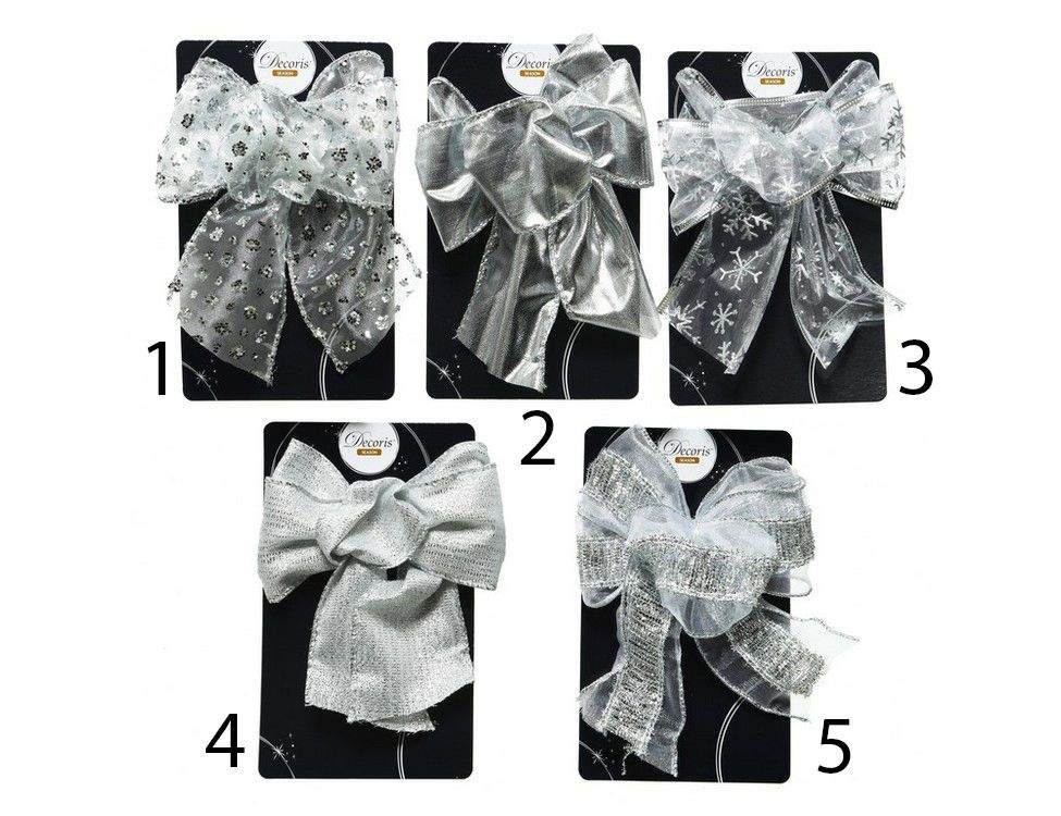 KAEMINGK Бант Изящный серебряный 11х15см 165169/445318-5 