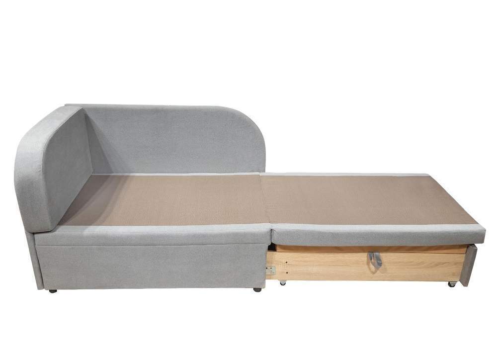 Диван Оникс 3 МД правый угол Simple 01 св.серый/Simple 21 серый