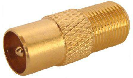 Переходник гнездо F-штекер TV гнездо  05-4301-1 Gold