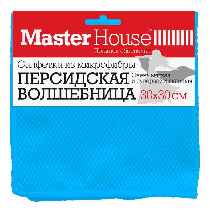 MASTERHOUSE Салфетка д/уборки 60443 Персидская волщебница супервпит., м/фибра 30*30см стекло/хром