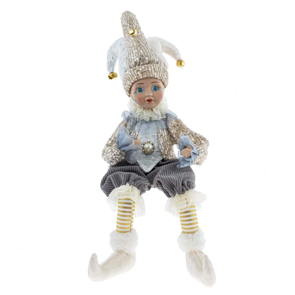 REMECO COLLECTION Игрушка набивная 807215 Клоун (музыка,движение) голубой/золото 15х12х30/50см 