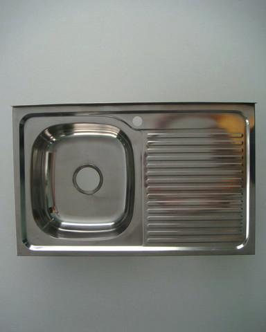 Мойка FABIA накладная  80х50  0,6мм глуб.16см левая  62274L