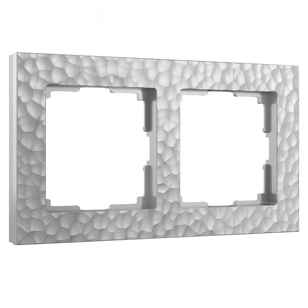 Рамка Werkel Hammer серебряный на 2 поста  -  W0022406