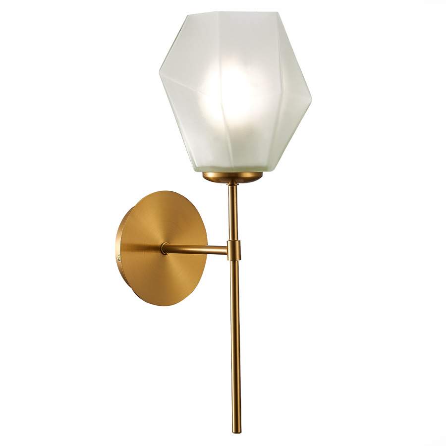 Светильник настенный SLE205201-01 Латунь/Белый E27 1*60W