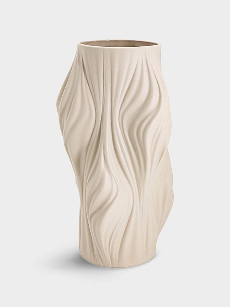 ANNA LAFARG Ваза Волны 35,5см фарфор серо-бежевый HS4-G091-69G3