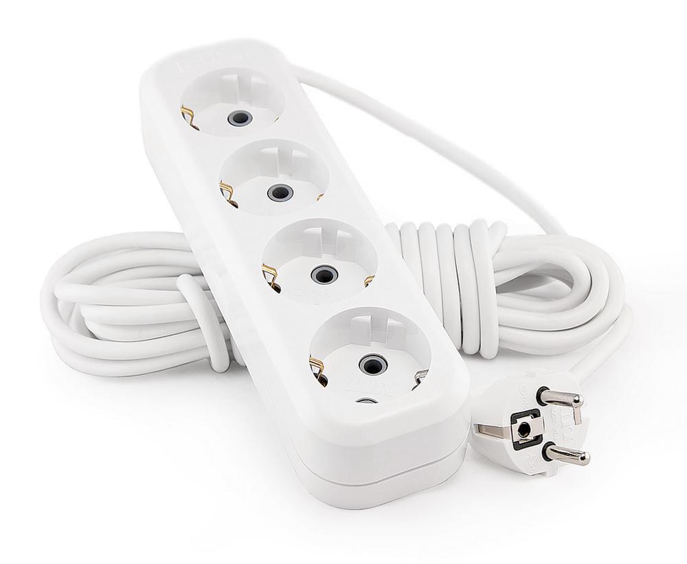 Удлинитель сетевой  LUX  У4-Е-02  4-мест.  2м  з/к