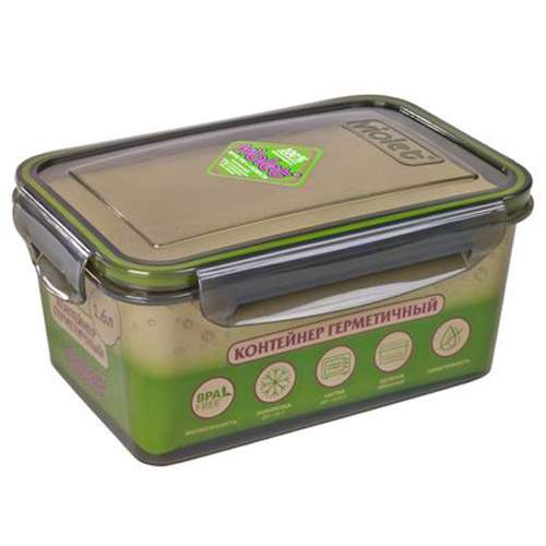 VIOLET Контейнер 093161 д/СВЧ 1600мл герметичный 200х140х95мм 