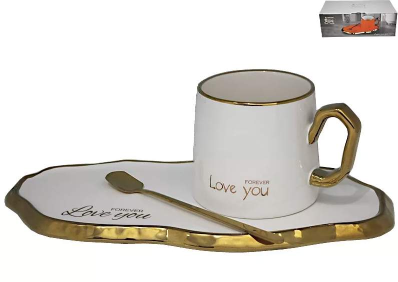 LENARDI Набор чайный 106-077 2пр/1перс 280мл белый