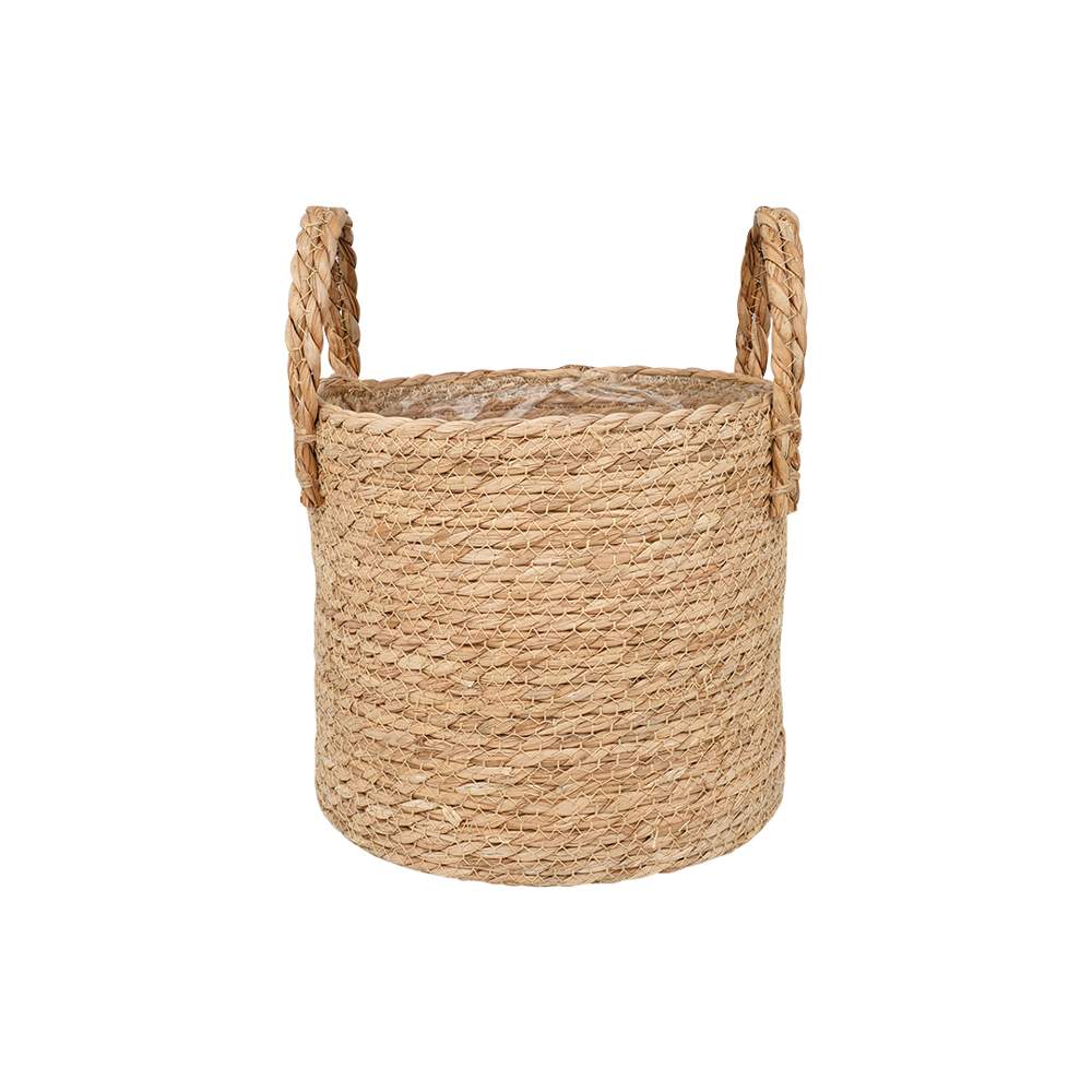 Кашпо плетеное Lishan-10 XS Кения цилиндр с ручками Д165 Ш165 В135 натур.