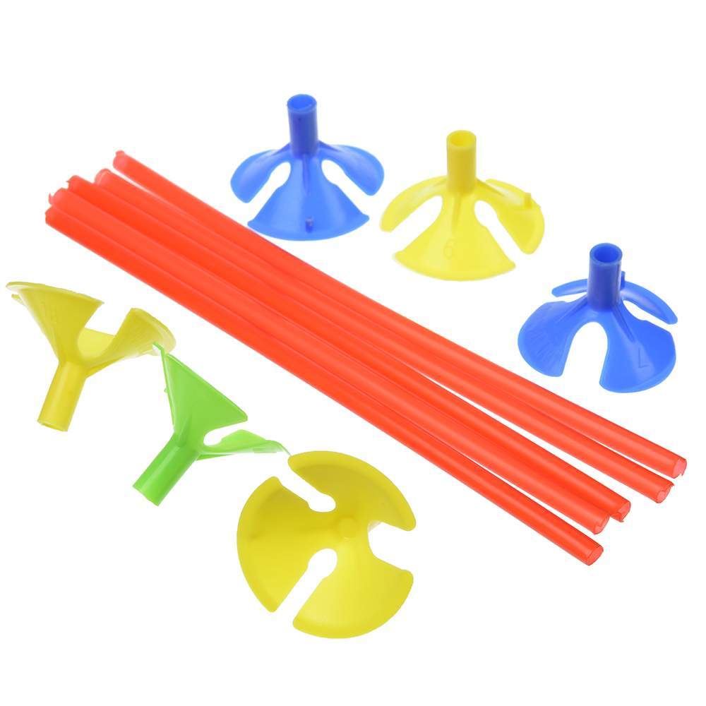 КАПИТАН ВЕСЕЛЬЧАК Шары воздушные 518-036 Микс "12" с наполнителем 5ш+5труб+5 держателей 