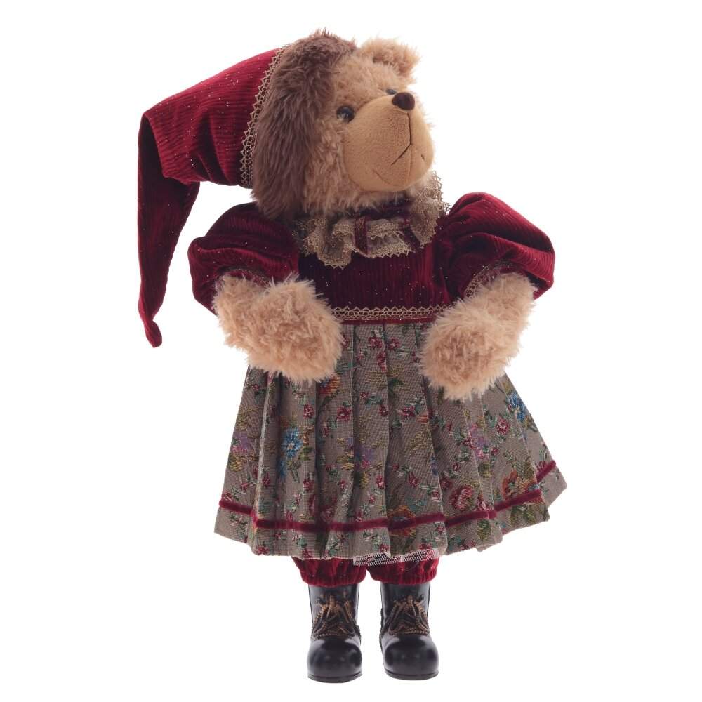 REMECO COLLECTION Игрушка набивная 812810 Медведь бордо 27х26х50см 