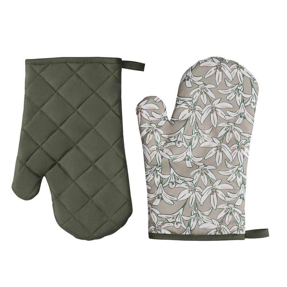 PROVANCE Прихватка-варежка 493-005 Эвкалипт 100% полиэстер 17х27см зеленый