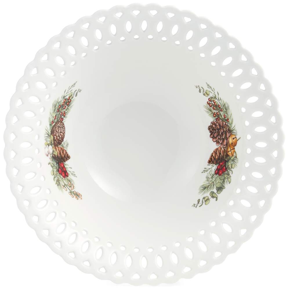 LEFARD Celebration Ваза 441-038 д/конфет и фруктов 23х23х9см резной фарфор