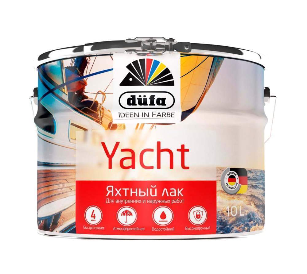 Лак яхтный алкидно-полиуритановый Dufa Retail Yacht полуматовый 10л