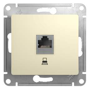 Розетка SE Glossa  Беж. RJ45  компьют. кат.5Е  SE GSL000281К