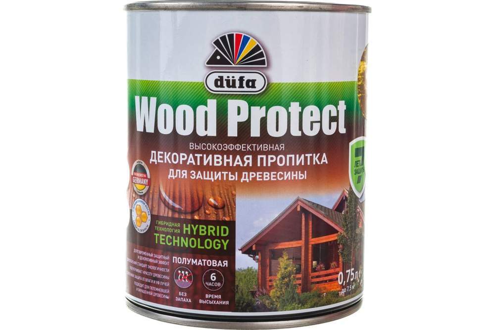 Пропитка <b>DUFA</b> Wood Protect д/защ. древ. орех  0.75л