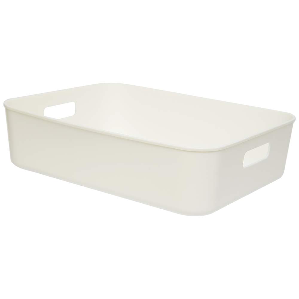 Корзина Jiu-3 пластиковая д/хранения Юки Д345 Ш270 В90 белый