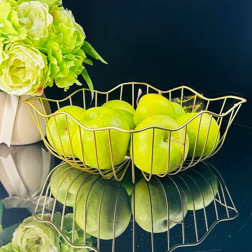 LENARDI Корзина д/фруктов 401-068 24см золото
