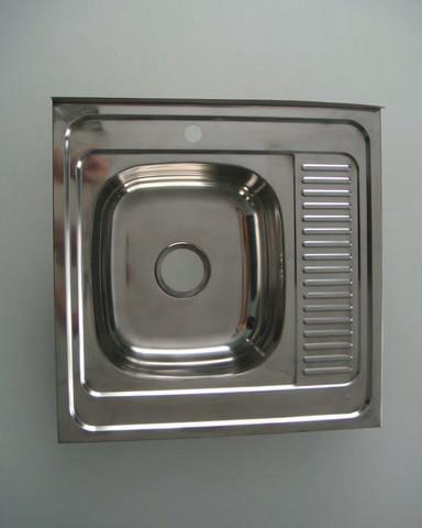 Мойка FABIA накладная  60х60  0,6мм глуб.16см левая  62273L