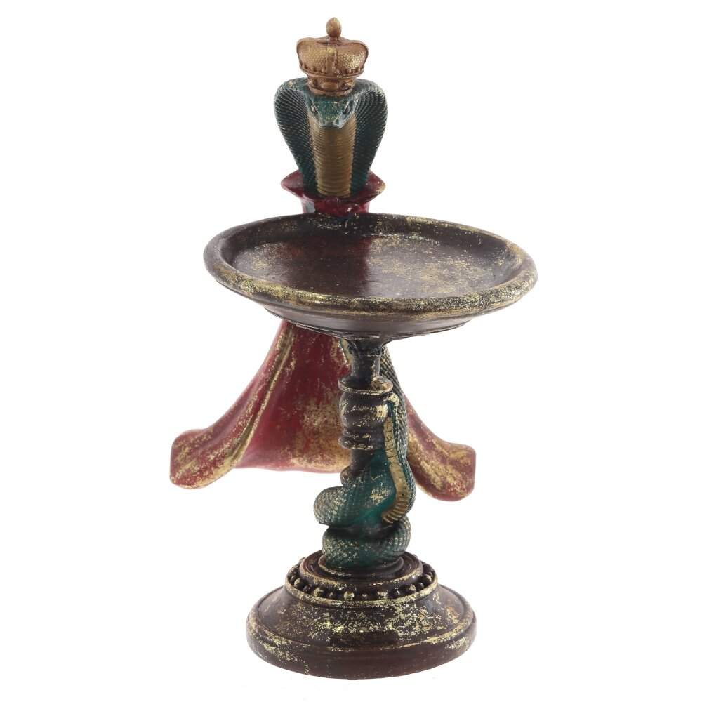REMECO COLLECTION Фигурка 813240 Змея с блюдом 18,5х15,5х30см